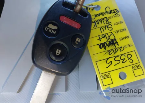 2012 Honda Pilot Ex-L из США, поврежденный, VIN 5FNYF3H67CB015368